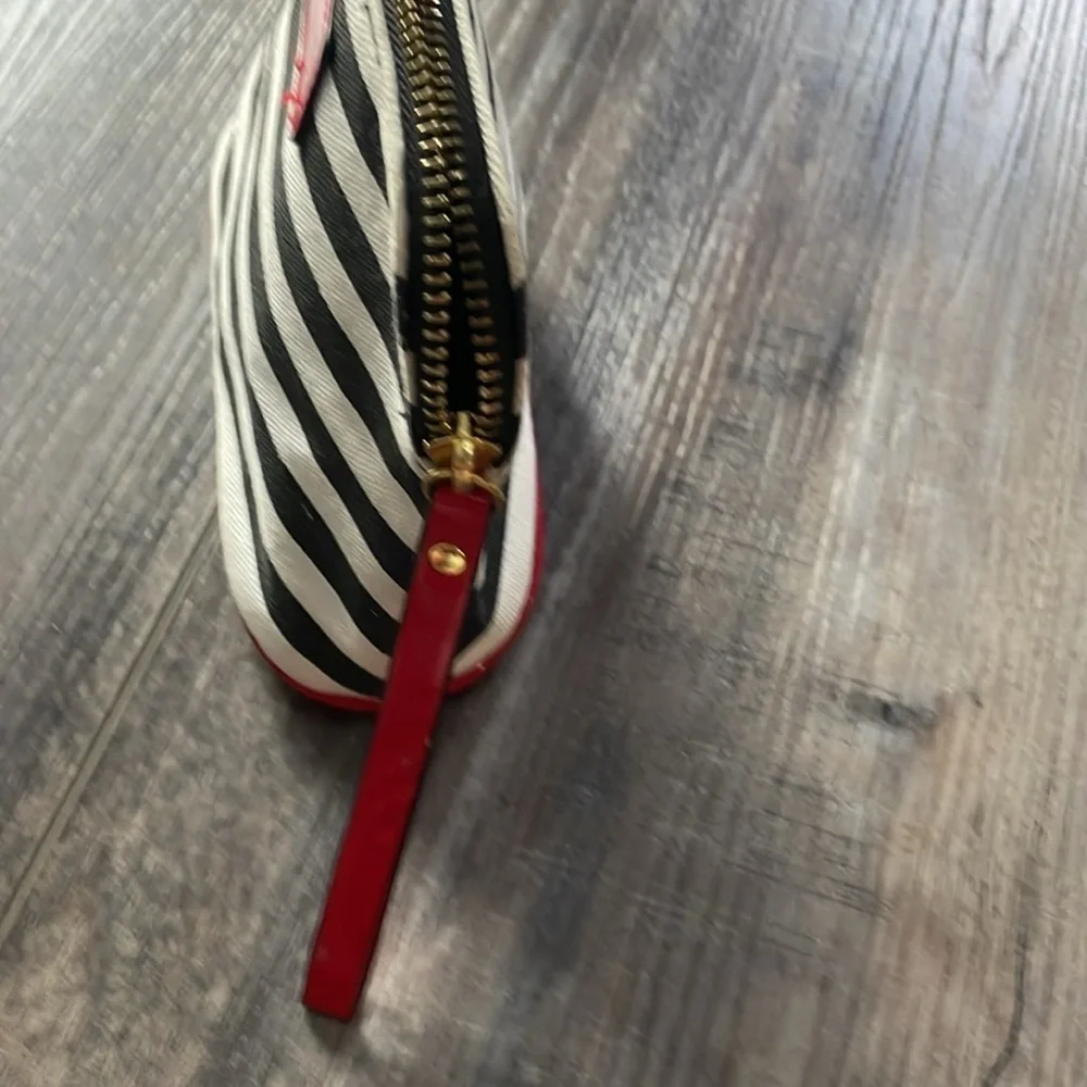Sephora Black and White Stripe Cosmetic Pouch & Gift Card Holder Lot